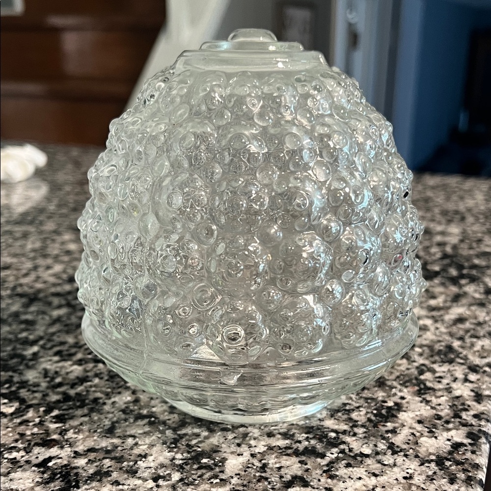 Vintage bubble glass acorn light cover